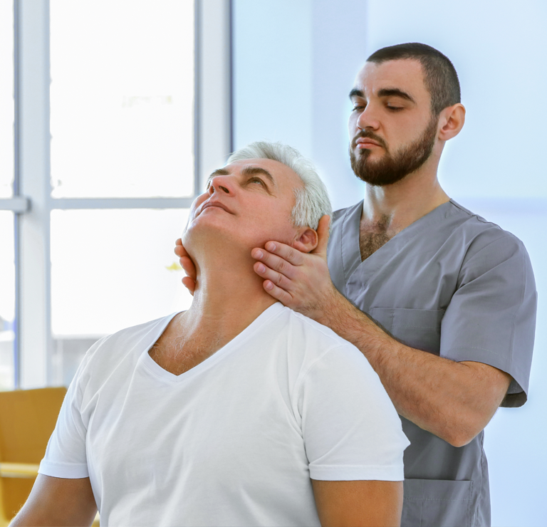 Massage therapy for neck pain offered by Saffron Health